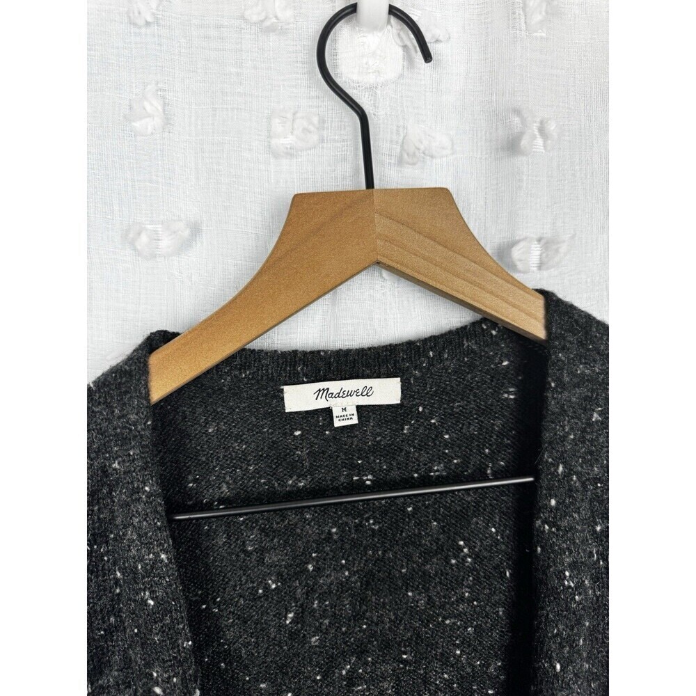 Madewell Donegal Kent Cardigan Sweater Gray Wool Blend Medium - Picture 3 of 6